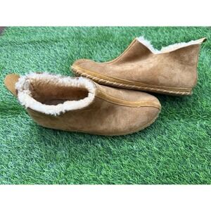 L.L. Bean Wicked Good Slippers Suede Shearling Bootie Mocs Sofe Sole Women's 9